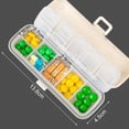 thumbnail image 2 of LEEYNEER Mini Storage Box Senior Pill Organizer Beige Travel, 2 of 8