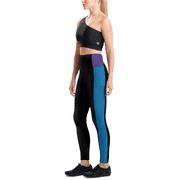 Josie Natori Solstice Track Leggings Large Colorblocked Black
