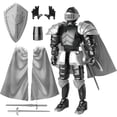 thumbnail image 1 of Figura de acción de caballero Chain-Forces, armadura negra con múltiples articulaciones, 1 of 7