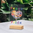 thumbnail image 2 of Peace Love Pride Golden Retriever with Rainbow Sunglasses LGBT LGBTQ+ Acrylic Plaque Sign Ashwood Base Goldens Dog Lover Gifts Idea Home Desk Decor - 01004, 2 of 5