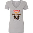 thumbnail image 3 of Inktastic English Bulldog Dog Women's V-Neck T-Shirt, 3 of 5