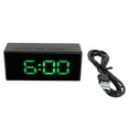 thumbnail image 2 of Digital Alarm Clock with Smart Light Sensing LED, Temperature Sensor, Two Display Modes, Streamlined Design, Clear Display, Mirror Function, Two Level Brightness Adjustment, 2 of 7