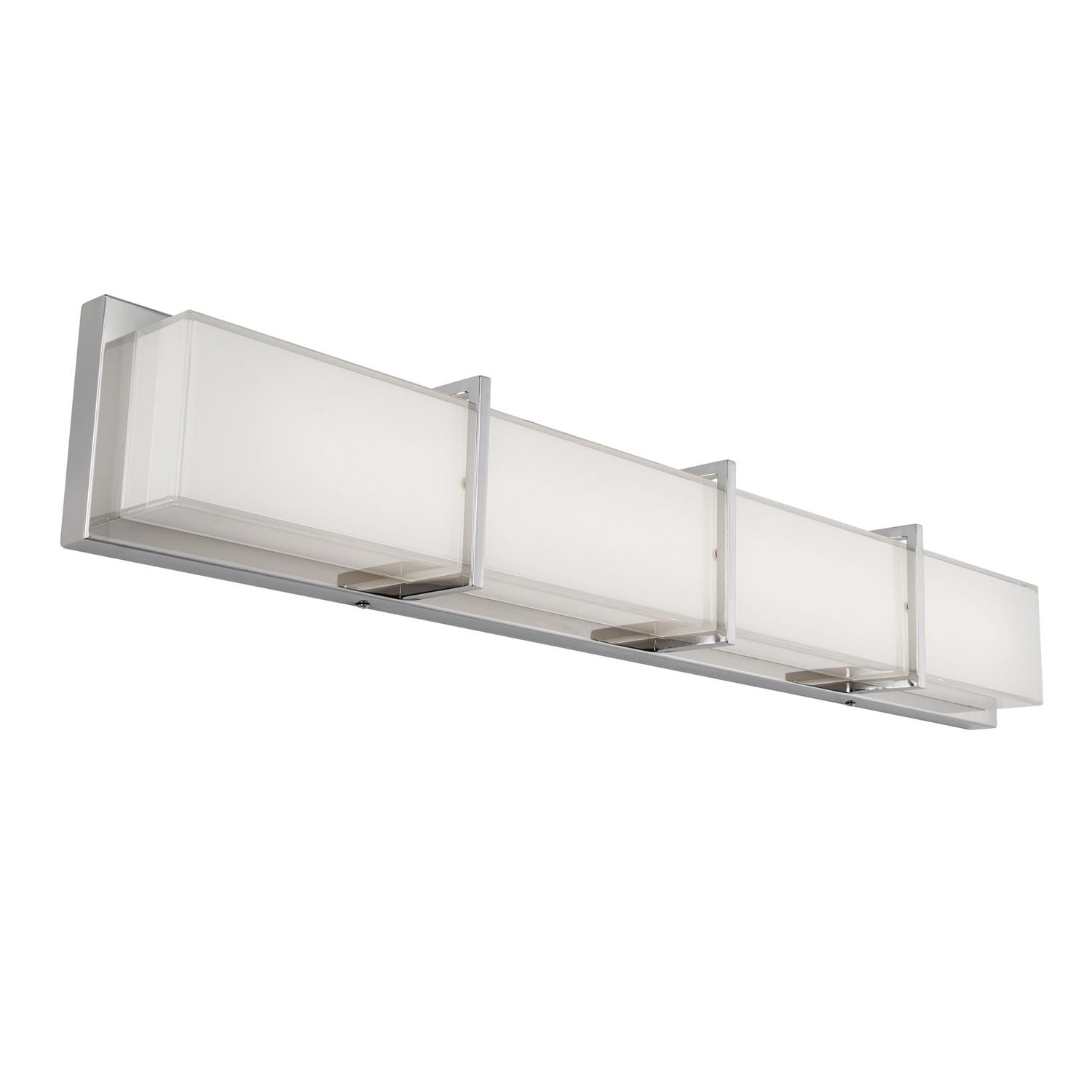 Artika Subway LED Integrated 35-inch 4-Section Vanity - Chrome Finish