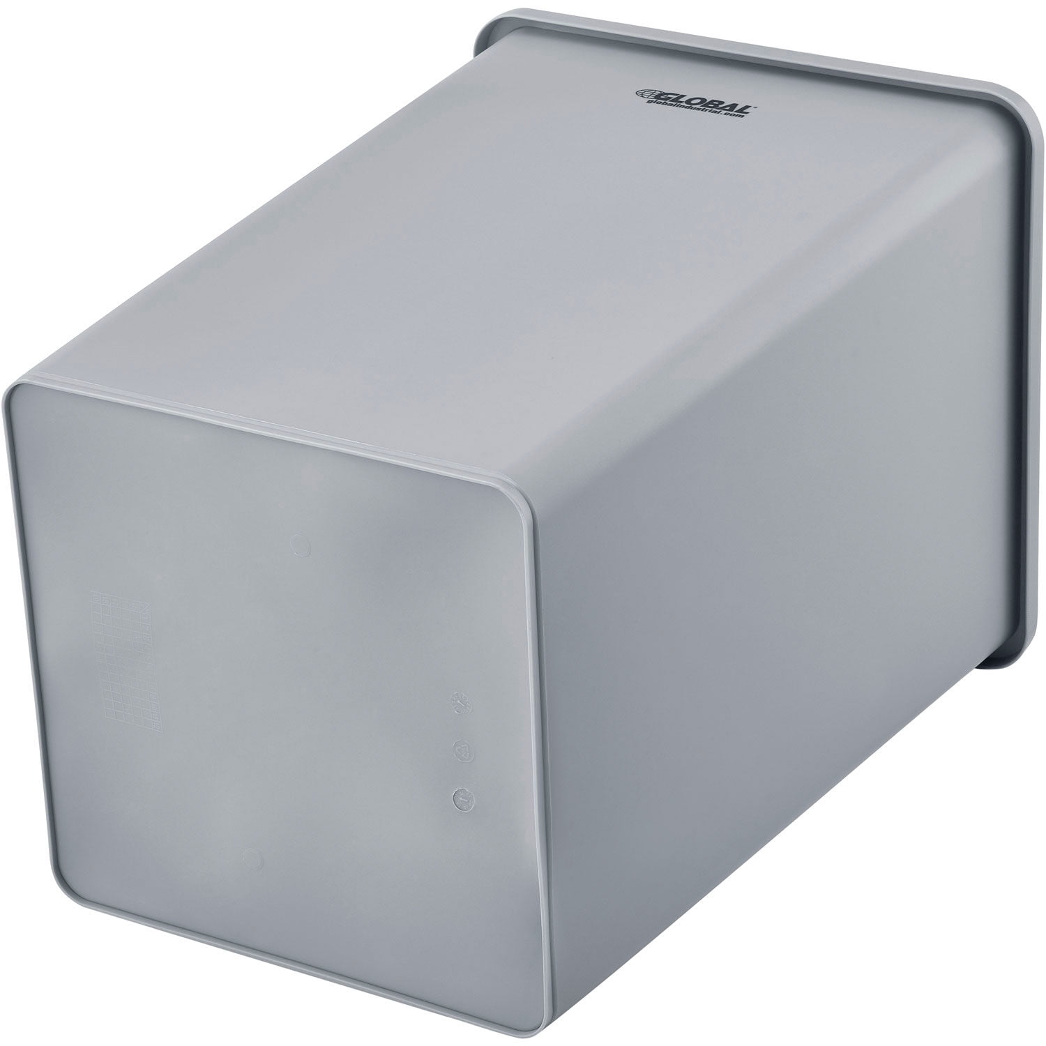 Global Industrial Square Plastic Trash Can 35 Gallon Gray
