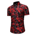 thumbnail image 1 of Cardigan Décontracté à Manches Courtes pour Hommes, Col Rabattu, T-shirt, Blouse, 1 of 4