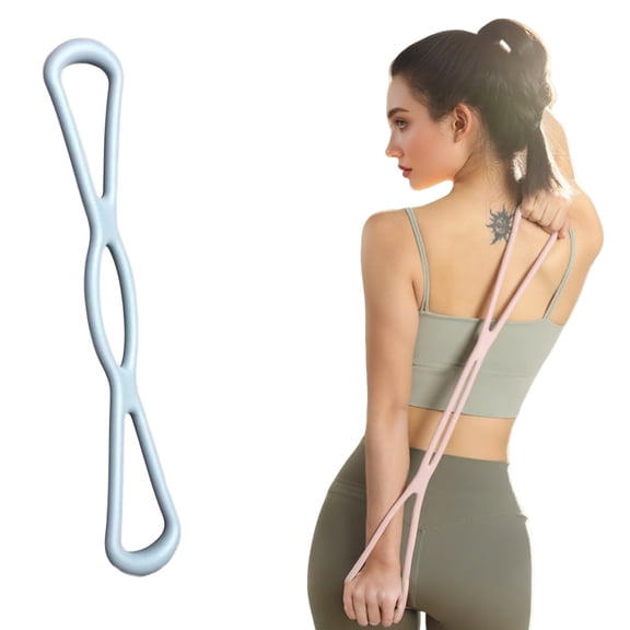 Resistance Bands, Figure 8 Exercise Bands for Women Men, Fitness Bands for Glutes Back Full Body Workout Yoga Pulling Rope(Blue)