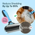 thumbnail image 4 of MalsiPree Dog Comb and Undercoat Rake for Brushing, Blue, Large, 4 of 9