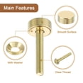 thumbnail image 4 of Uxcell Tornillos Decorativos con Tapas, Tornillos de Espejo Clavos Sujetadores para Muebles Decorativos Dorado 12mm, 4 of 5