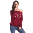 thumbnail image 5 of Purcoar Women's Sweatshirt Glasses Long Sleeve Tops, 5 of 7