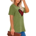 thumbnail image 3 of Anbech Women Plus Size Heart T-Shirts Graphic Lovely Tees Casual Summer Tops, 3 of 5
