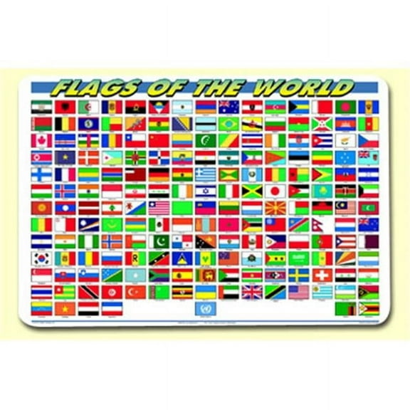 Painless Learning  Flags Of The World Placemat - Pack of 4