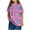 Pink, variant on AUNVITO Boys & Girls Dinosaur Print Casual Cotton T-Shirt Cute Graphic Short Sleeve Top