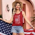 thumbnail image 6 of 250th Anniversary Tank Top for Women 1776-2026 - We the People Vintage Distressed American Flag Scoop Neck Sleeveless Tee - Patriotic Independence Day Graphic Top Red S, 6 of 8
