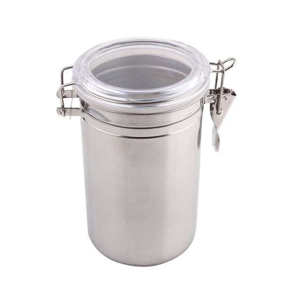 Storage Containers for Kitchen Storage – Durable Canister Set with Clear Acrylic Lids Airtight Clamp Littings Stackable Food Storage for Countertop Pantry Tea Coffee Flour Rice Pa