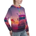 thumbnail image 6 of Sikiie Sunset Truck Highway Women's Casual Hoodies Long Sleeve Lightweight Pullover Tops Loose Sweatshirt-X-Large, 6 of 7