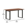 thumbnail image 5 of BizChair Commercial 60x30 Conference Table with 1" Thick Double Sided Laminate Table Top with PVC Edging and Heavy Duty U-Frame Steel Base, Walnut, 5 of 11