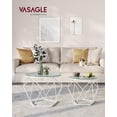 thumbnail image 2 of VASAGLE Round Coffee Tables for Living Room, Set of 2 Side Tables, Different Sized, Modern Style, Removable Tabletop, Steel Frame, Transparent and Cloud White, 2 of 5