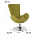 thumbnail image 6 of Flash Furniture Egg Series Green Fabric Side Reception Chair, 6 of 12