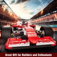 thumbnail image 4 of Formula Car Building Set, 1:12 Scale Formula Model Race Cars, 10035 Car with Spare Tire and Indicator, Blocks Kits  (1603 Pieces), 4 of 5