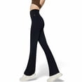 thumbnail image 5 of Women's High-Waist Flared Leggings with Stretch Fabric and Contoured Fit - X Large, Black, 5 of 6