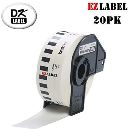20 Rouleaux Frère Compatible DK2214 Étroit Largeur Étiquettes Continues 0.47 "x 100" (12mm x 30.4M)