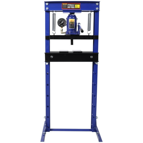 20 Ton Hydraulic Shop Press with Gauge for Bending Straightening and Pressing Auto Parts Heavy Duty Steel Frame for Bearings U Joints Bushings and Pulleys