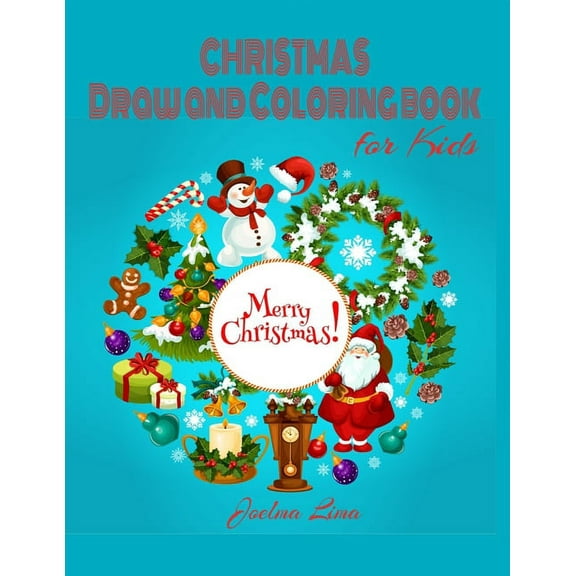 Christmas Draw and Coloring Book, (Paperback)