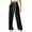 Black, variant on jinghuiyue Women Wide Leg High Waist Sweatpants Straight Leg Lounge Drawstring Elastic Sweat Pant with Pockets M