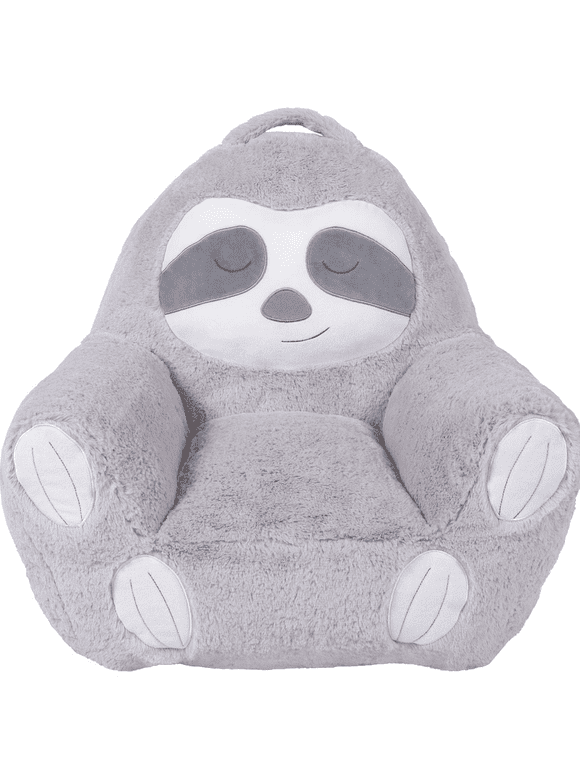 Cuddo Buddies Gray Sloth Plush Character Chair