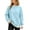 Light Blue, variant on Hurxie Women's Long Sleeve Crewneck Sweatshirt Lightweight Basic Soft Loose Pullover Sweatshirts Beige,2XL