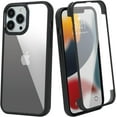 thumbnail image 2 of for iPhone 13 Pro Max Case,Built-in 9H Tempered Glass Screen Protector,Military Dropproof,Dustproof,Real 360,Full Body Shockproof Phone Case(Black/Clear), 2 of 16