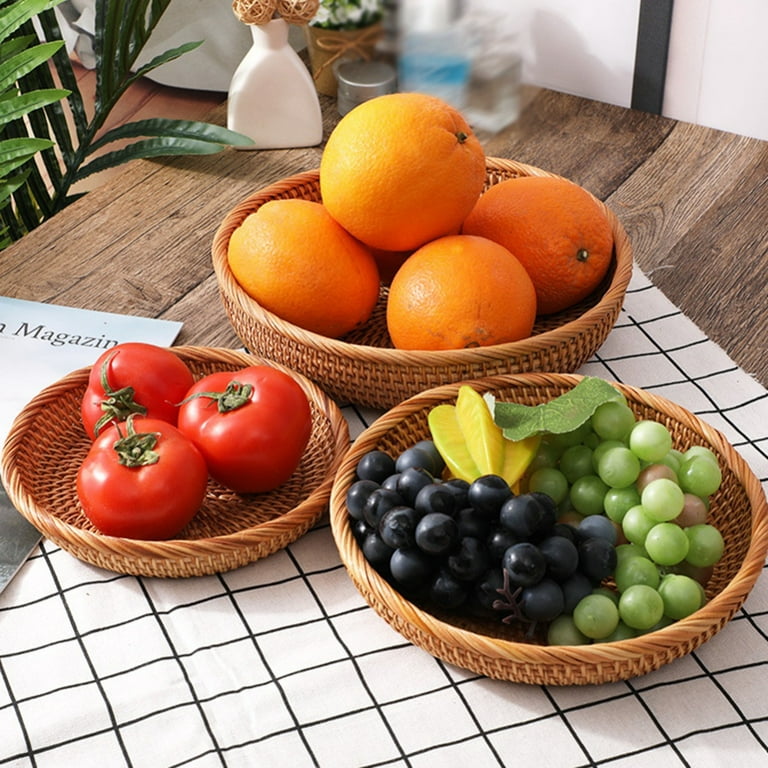 Stackable Plastic Dry Food Fruit Vegetable Basket, Orange