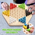 thumbnail image 6 of Spirastell Chinese Checker,Set Rubber Wood Portable Chinese Checker Set Rubber Wood Chinese Checkers Classic Chinese Abody BUZHI, 6 of 7