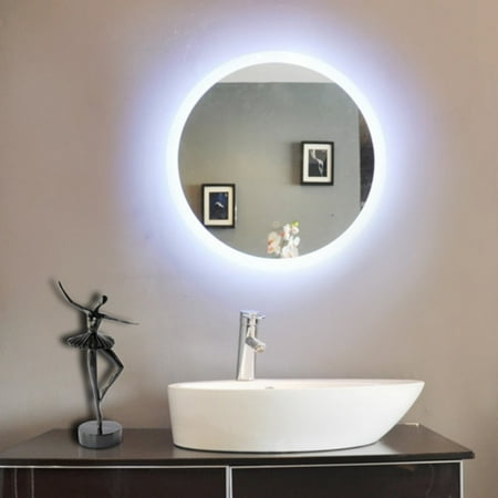 mirror round bathroom led backlight backlit paris mirrors light lights dialog displays option button additional opens zoom fixtures vanity hayneedle