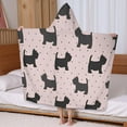 thumbnail image 5 of Scottish Terrier Hooded Bath Towel，60"x35" for Ages 3 To 12 Kids, Quick Dry Lightweight Soft Microfiber Hood Beach Towel Cover Up for Kids, 5 of 7