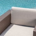 thumbnail image 4 of Noble House Puerta Outdoor Swivel Club Chair and Fire Pit Set in Brown, 4 of 11
