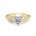 thumbnail image 4 of IGI Certified 2 Carat Heart Shape Lab Grown Diamond Engagement Ring | 14K Yellow Gold | Nova Split Shank Vintage Diamond Ring | FG-VS Quality Friendly Diamonds, 4 of 6