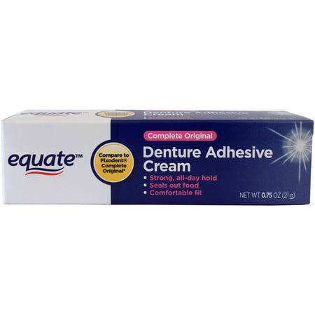 Equate Complete Original Denture Adhesive Cream, 0.75 Oz