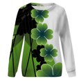 thumbnail image 4 of Camisas informales de manga larga para mujer, sudadera de cuello redondo con estampado de St Patrick Vintage, Tops holgados Fridja  czfsfas830, 4 of 5