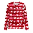 thumbnail image 4 of Viikei Long Sleeve Tops for Women,Women's Top Valentine's Day Fashion Three-dimensional Print Loose Comfortable T-shirt Long Sleeve Crewneck Top Multicolor XXXXL, 4 of 4