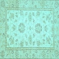 thumbnail image 1 of Ahgly Company Indoor Square Oriental Light Blue Traditional Area Rugs, 4' Square, 1 of 4