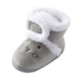 thumbnail image 6 of Lovebay Baby Winter Boots Infant Toddler Bear Shoes Girls Boys First Walkers Warm Snowfield Booties Boot Gray 0-6 Months, 6 of 8