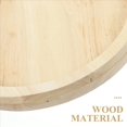 thumbnail image 2 of 2X Round Foldable Wooden Sofa Clip on Side Table for Wide Couches Arm,Armrest Table for Eating/Drinks/Snacks/Remote,2 x Table,Wood Color, 2 of 7