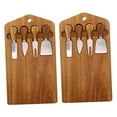 thumbnail image 4 of MLINS 2 Sets  Cutting Board Wooden Chopping Board with Butter Cheese Fork Cutters, 4 of 8