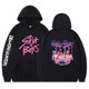 thumbnail image 1 of Pop cazadora para niña Demon Hunters Unisex Printed Anime Print Long-Sleeved Hooded Sweatshirt （Black）, 1 of 3
