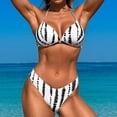 thumbnail image 4 of Bikini Set for Women Nylon Solid Color 2 Pc Swimsuit High Waist Swim Trunks Summer Beach Vacation, 4 of 8