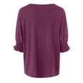 thumbnail image 7 of Godom Women's 2025 Fashion Tops 3/4 Length Sleeve Business Casual Blouses Summer Tees Shirts, 7 of 7