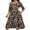 B12 Leopard Print, variant on Midi Dresses for Women Casual 3/4 Sleeve Wrap Dress Plus Size Curvy Cocktail Dresses with Pockets