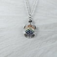 thumbnail image 2 of Unique Hawaiian Rainbow Sea Turtle Necklace, Sterling Silver Multi-Color Stone Turtle Necklace, N9329 Birthday Mom Valentine Gift, 2 of 5
