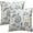 Blue Flowers Chinoiserie, variant on Easter Throw Pillow Covers 16x16 Inch Set of 2 He is Risen Cushion Case Spring Lily Flower Polyester Linen Square Pillowcases Happy Easter Pillows Protector for Home Sofa Party Couch Bed